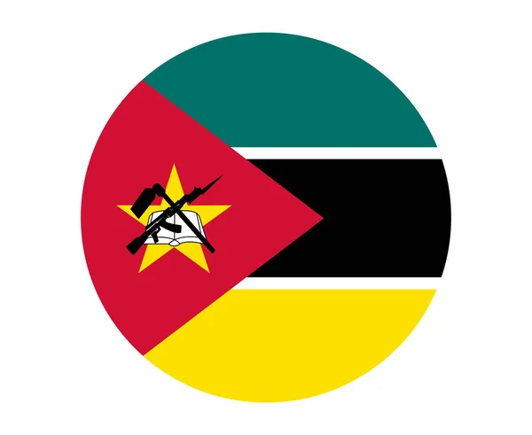 Mosambik Flagge Nationalafrika Emblem Ikone Vektor Illustration Abstraktes Design Element — Stockvektor