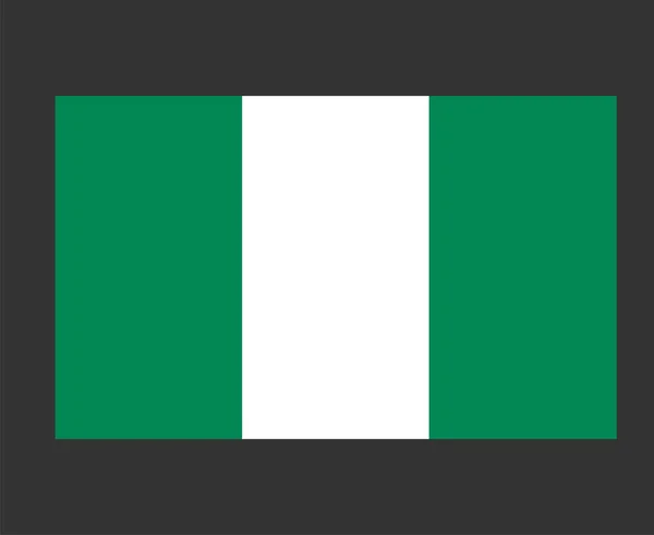 Nigeria Flagga National Africa Emblem Symbol Ikon Vektor Illustration Abstrakt — Stock vektor