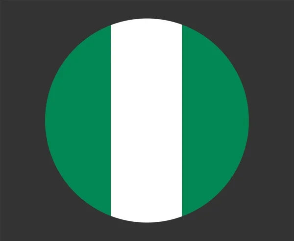 ナイジェリア国旗アフリカエンブレムアイコンベクトルイラストアブストラクトデザイン要素 — ストックベクタ