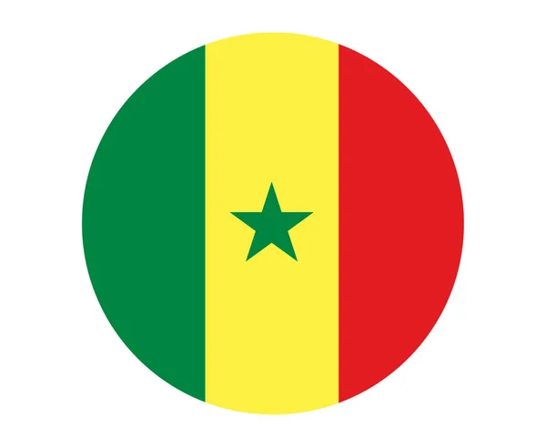 Senegal Flag National Africa Emblem Icon Vector Illustration Abstract Design — Stock Vector