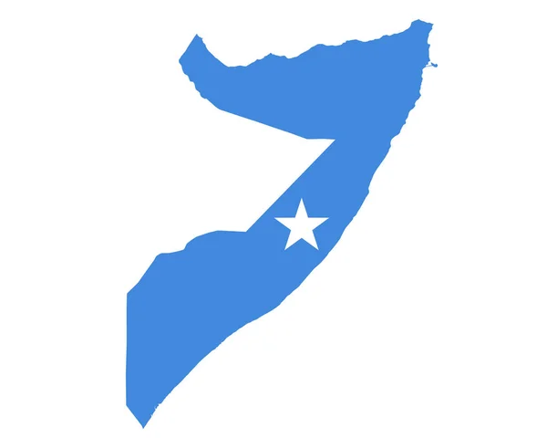 Somalia Flag National Africa Emblem Map Icon Vector Illustration Abstract — Vetor de Stock