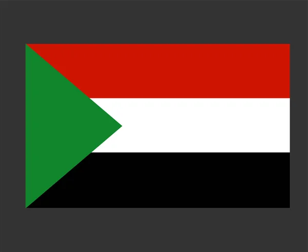 Sudan Flag National Africa Emblem Symbol Icon Vector Illustration Abstract — Vector de stock