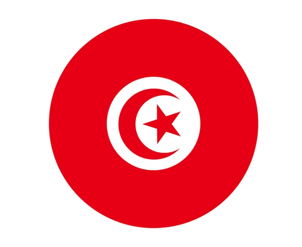 Tunísia Bandeira National África Emblema Ícone Vetor Ilustração Resumo Elemento — Vetor de Stock