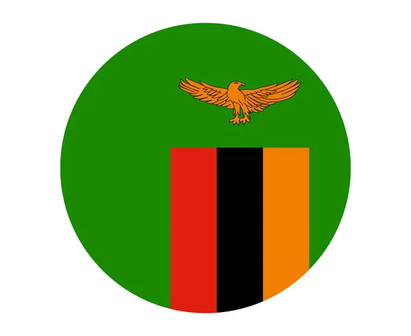 Zambia Flag National Africa Emblem Icon Vector Illustration Abstract Design — Stockový vektor