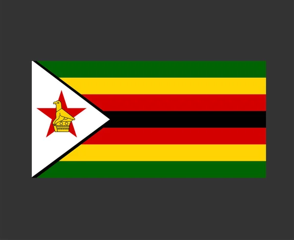 Σημαία Ζιμπάμπουε Εθνική Αφρική Έμβλημα Σύμβολο Εικονογράφηση Διάνυσμα Αφηρημένο Στοιχείο — Διανυσματικό Αρχείο