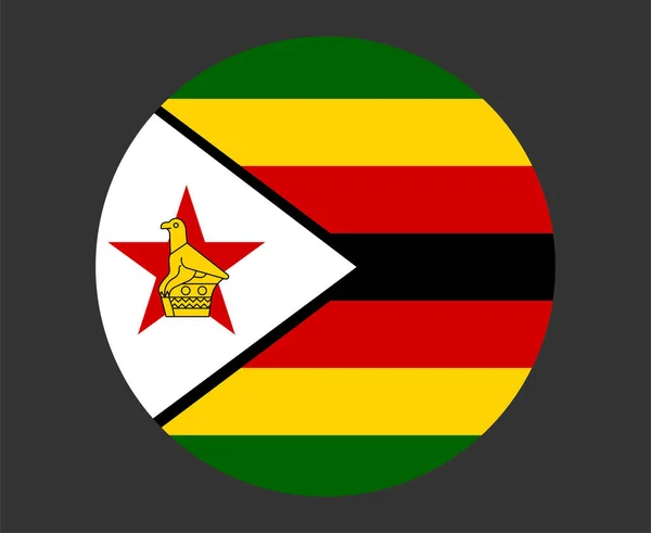 Σημαία Ζιμπάμπουε Εθνική Αφρική Έμβλημα Εικονίδιο Διάνυσμα Εικονογράφηση Αφηρημένη Σχεδιασμός — Διανυσματικό Αρχείο