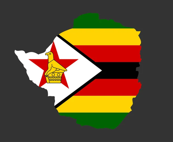 Σημαία Ζιμπάμπουε Εθνική Αφρική Έμβλημα Χάρτης Εικόνες Διάνυσμα Εικονογράφηση Αφηρημένη — Διανυσματικό Αρχείο