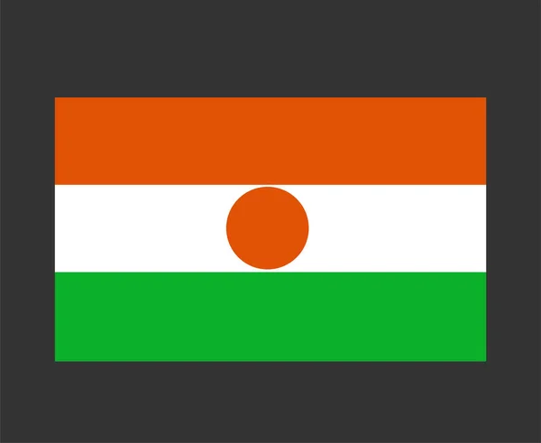 Niger Flag National Africa Emblem Symbol Icon Vector Illustration Abstract — Vetor de Stock
