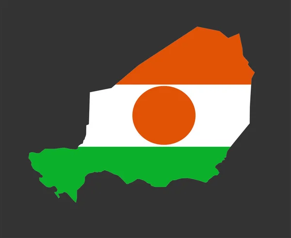 Niger Flag National Africa Emblem Map Icon Vector Illustration Abstract — Stockový vektor