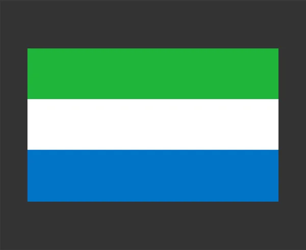 Σημαία Σιέρρα Λεόνε Εθνική Αφρική Έμβλημα Σύμβολο Εικονίδιο Διάνυσμα Εικονογράφηση — Διανυσματικό Αρχείο