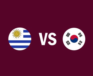 Uruguay ve Güney Kore Bayrak Tasarımı Asya ve Latin Amerika Futbol Son Vektörü Asya ve Latin Amerika Ülkeleri Futbol Takımı Resimleri