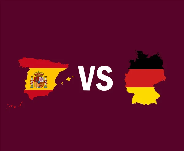 Spain Germany Map Symbol Design Europe Football Final Vector Europen — стоковий вектор
