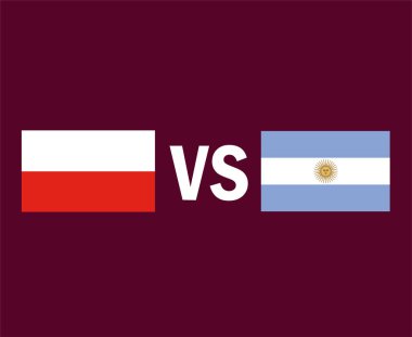 Polonya ve Arjantin Bayrak Sembol Tasarımı Latin Amerika ve Avrupa Futbol Son Vektörü Latin Amerika ve Avrupa Ülkeleri Futbol Takımları İllüstrasyonu
