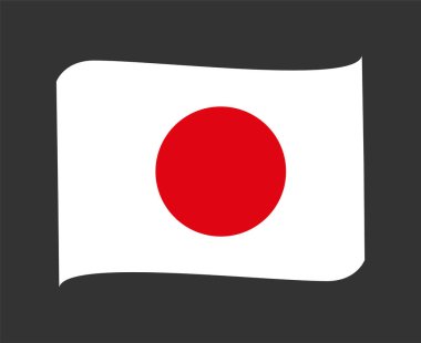 Japonya Ulusal Asya Amblemi Simge Simgesi Simgesi Vektör İllüstrasyonu Soyut Tasarım Elemanı