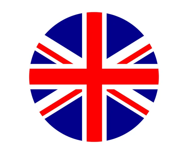 British United Kingdom Flag National Europe Emblem Icon Vector Illustration — Stok Vektör