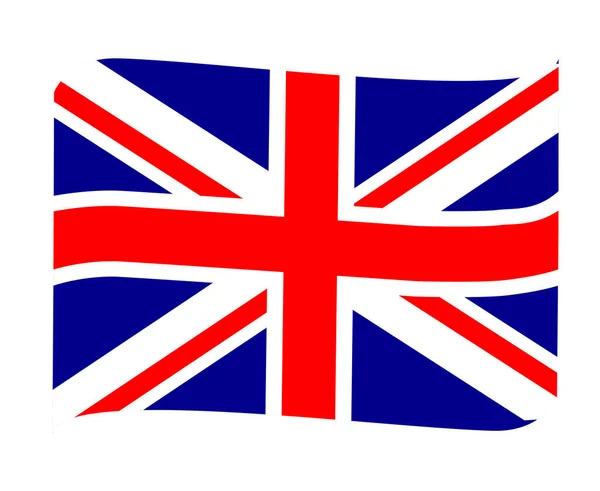 British United Kingdom Flag National Europe Emblem Ribbon Icon Vector — Stock Vector