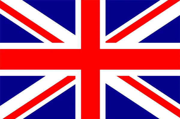 British United Kingdom Flag National Europe Emblem Icon Vector Illustration — Vector de stock