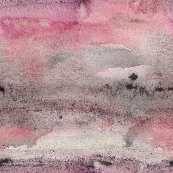 Růžová a šedá Akvarel abstraktní bezešvný vzor. Feminní elegantní design se šplouchnutím barvy - textura pozadí — Stock fotografie