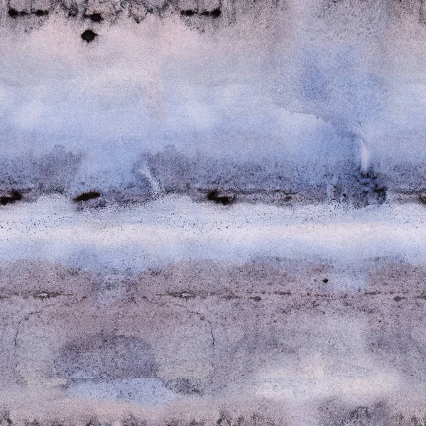 Abstrakcyjny bezszwowy wzór akwareli. Niebieski, fioletowy i czarny plamy tekstury tła — Zdjęcie stockowe