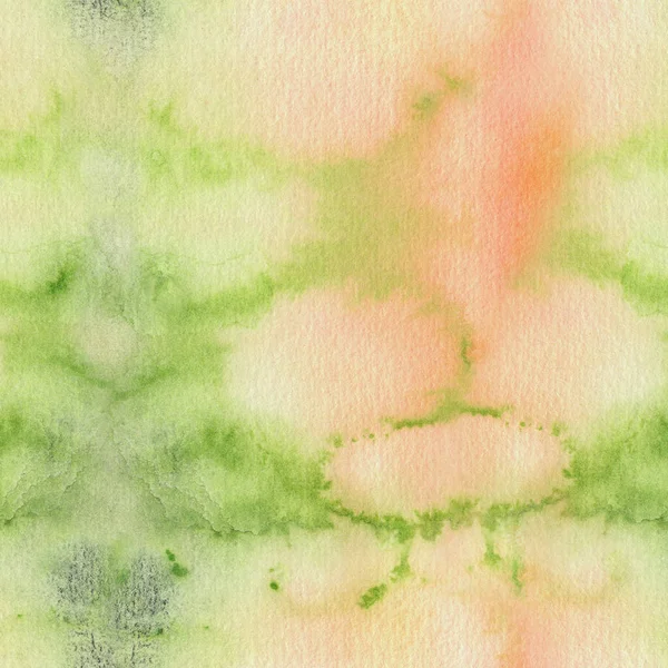Letní akvarel abstraktní bezešvný vzor. Sap zelená a červenat růžové skvrny pozadí textury — Stock fotografie