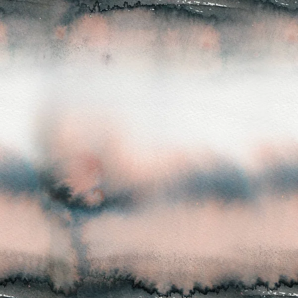Akvarel abstraktní bezešvý vzor. Hnědá, černá a bílá textura pozadí — Stock fotografie