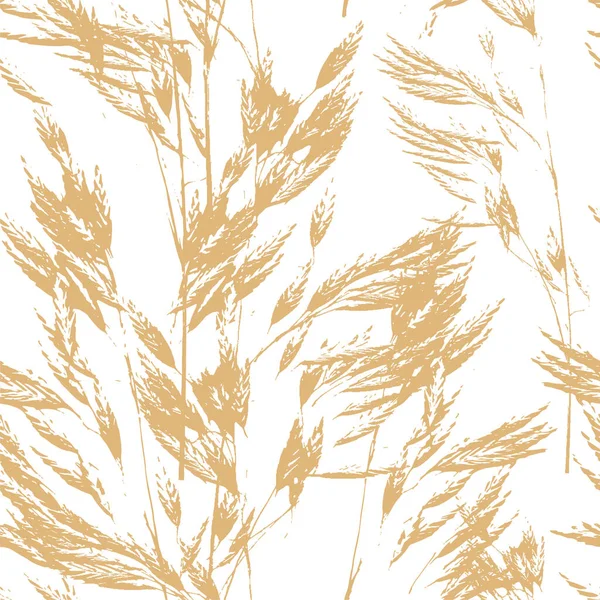 Patrón sin costura de avena. Textura de fondo vectorial con avena beige, Paquete de alimentos saludables — Archivo Imágenes Vectoriales