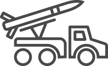 Askeri silah taşıyıcısı. Askeri hat simgesi