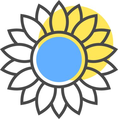 Ukrayna Ayçiçeği, Ukrayna 'nın sembolü. Bağımsız bir ülke kavramı. Çiçekli simge, Ukrayna Desteği.
