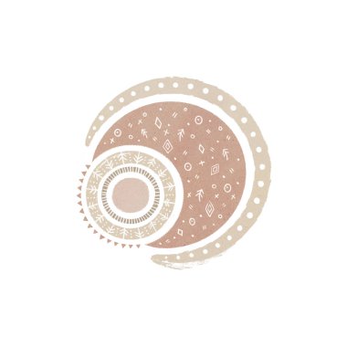 Boho Moon, İskandinav Bebek duvar sanatı, çocuk odası modern dekorasyonu, poster tasarımı. Kartpostal veya broşür kapağı tasarımı için çağdaş sanat kompozisyonları