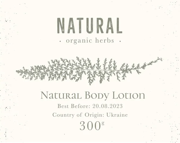 Elegant Label Natural Organic Herbal Products Vintage Packaging Design Collection — Stock Vector