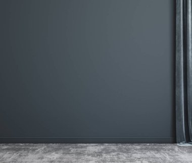 Boş ev iç duvar mock-up, 3d render