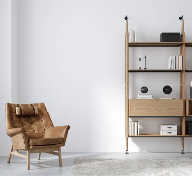 Model poster çerçevesi minimalist modern iç plan, 3D canlandırma