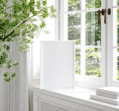 Çiftlik evinin iç tarafındaki çerçeve 3D.