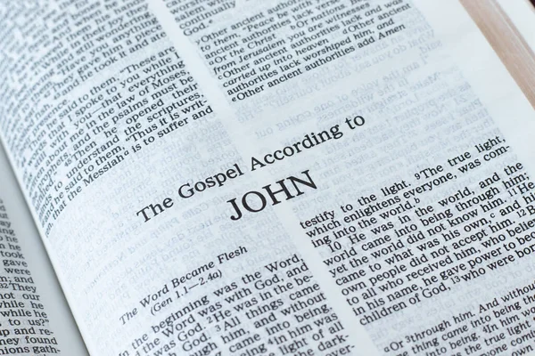 Jana Ewangelia Otworzyć Pismo Święte Inspirowane Przez Boga Jezusa Chrystusa — Zdjęcie stockowe