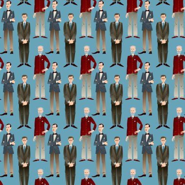 Dmitri Shostakovich, Igor Stravinsky, Pyotr Çaykovski. Ünlü Rus müzisyenler. Kusursuz arkaplan deseni.