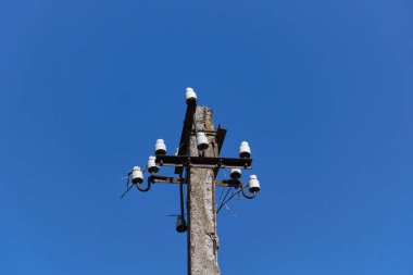 Elektrik direği. Güç ızgarası sütunu.