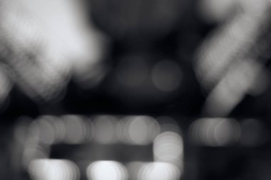 Siyah ve beyaz bokeh. Seçici odak.