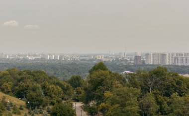 Güzel şehir Kyiv 'in manzara manzarası.