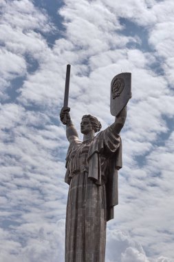 Mother Motherland statue in Kyiv, Ukraine. Ukrainian monument. 