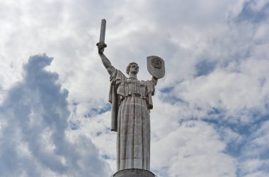 Mother Motherland statue in Kyiv, Ukraine. Ukrainian monument. 