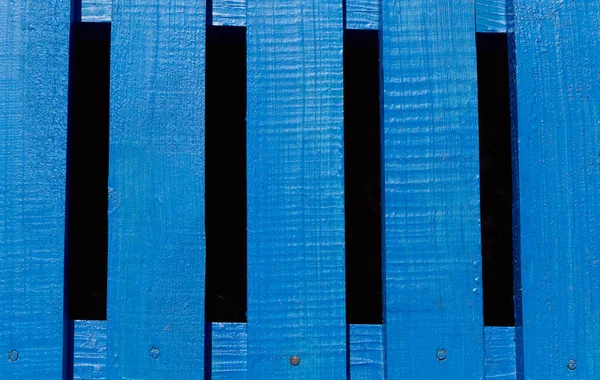 Painted Wooden Slats Blue Wooden Blue Panels — Stock Photo, Image