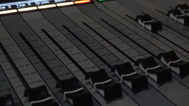 Faders Console Música Digital Motorizado — Vídeo de Stock