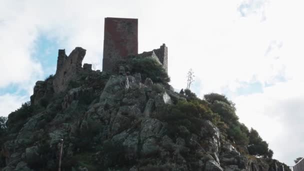 Medieval castle of Burgos - Sardinia - Italy. Castle ruins and sky — Vídeo de Stock