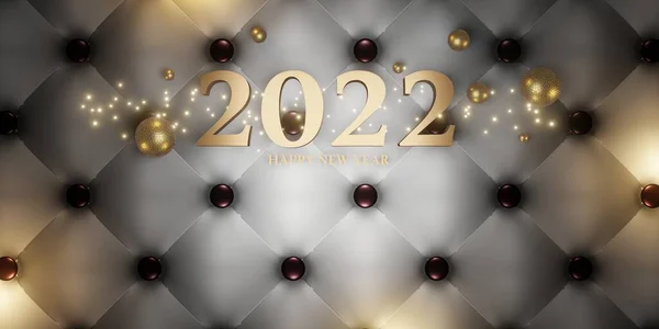 Gelukkig Nieuwjaar 2022 Kerst Nieuwjaar Achtergrond Illustratie — Stockfoto