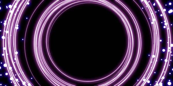 Fundo Abstrato Círculo Fluorescente Curva Roxo Aquarela Brilho Ilustração — Fotografia de Stock