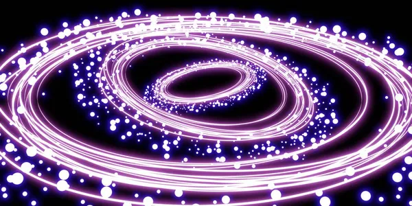 Hintergrund Abstrakt Kreis Fluoreszierende Kurve Lila Aquarell Funkeln Illustration — Stockfoto