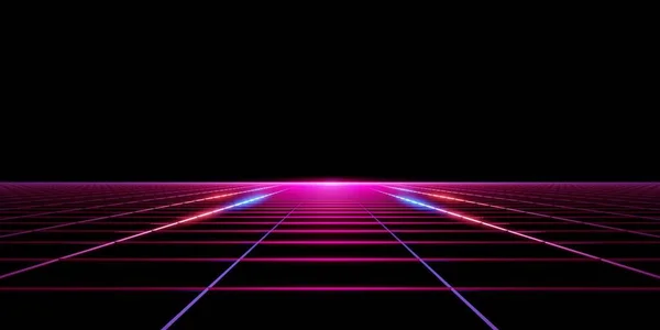 80S Retro Futuristic Neon Badge Background Illustration Premium — Stock Photo, Image