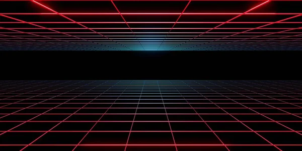 80S Retro Futuristic Neon Badge Background Illustration Premium — Stock Photo, Image