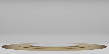 Minimalist konsept çember sahne Basit Çember Palet Karanlık ZEN Kavram Özet Temel Temel Görüntü 3d