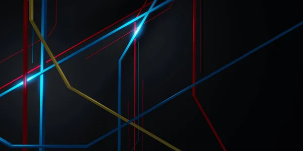 Абстрактный Фон Цвет Линии Технологии Свет Неоновый Свет Иллюстрация — стоковое фото